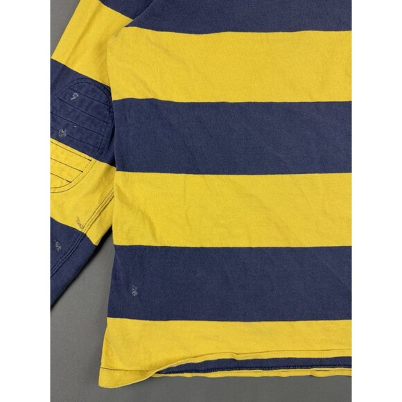 Rare Vintage Y2K Polo Ralph Lauren Rugby Shirt Stripes Thrased Streetwear Hype - Picture 12 of 16